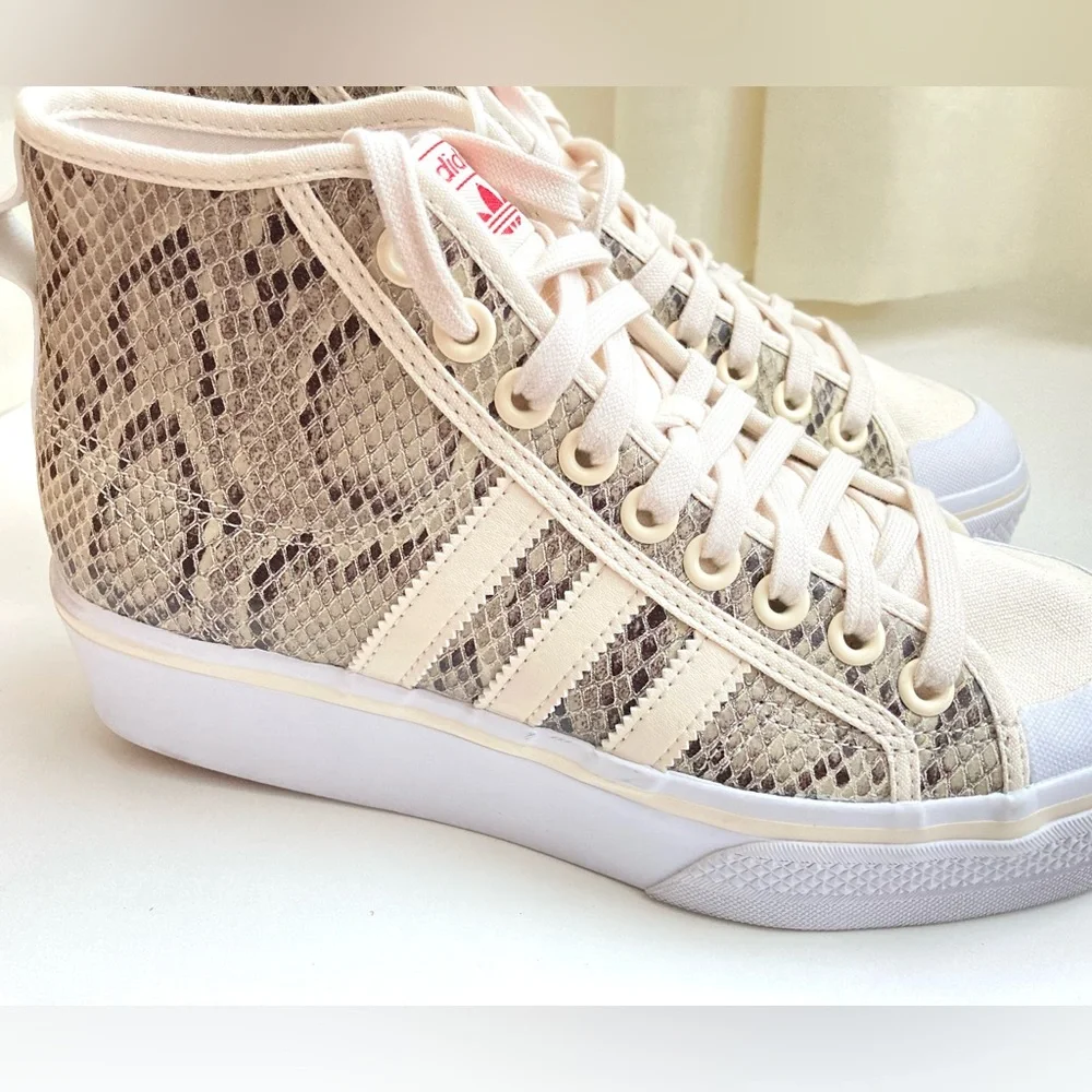Platform Sneakers Adidas sneakers hi tops sneakers faux snake skin